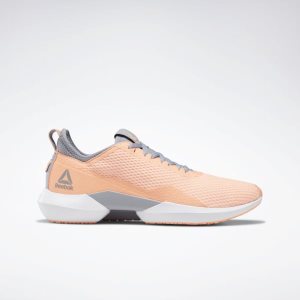 Reebok Interrupted Sole Laufschuhe Damen - Grau/Weiß/Orange - DE 785-YGH